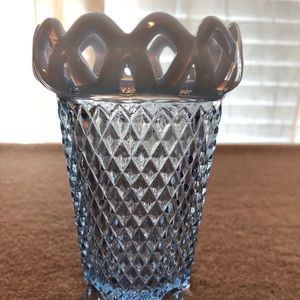 Imperial glass vintage vase! Gorgeous lace rim!